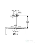 Grohe Rainshower Mono 310 Cube 31x31 cm-es mennyezeti fejzuhany 14 cm-es zuhanykarral,Brushed Hard Graphite 26566AL0