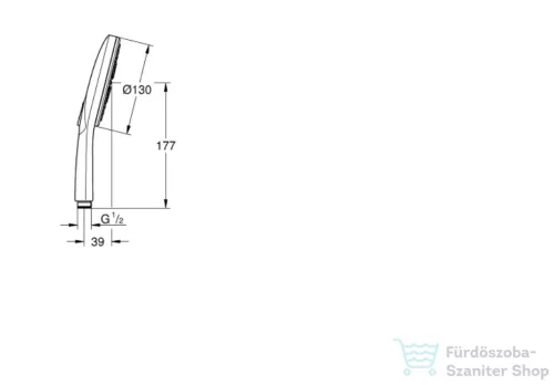 Grohe Rainshower SmartActive 130 3 funkciós kézizuhany,Supersteel 26574DC0