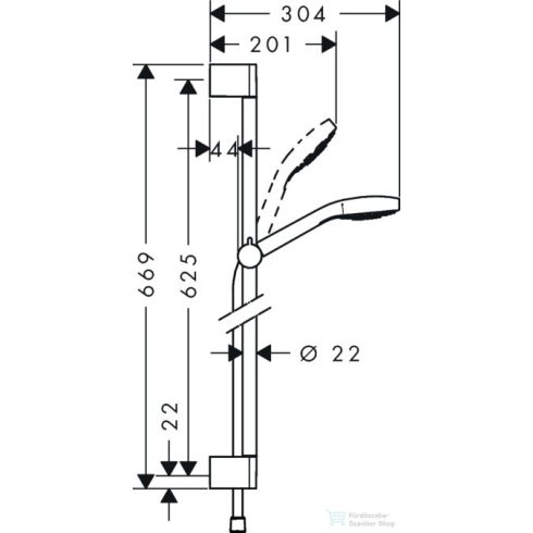Hansgrohe Croma Select E Vario zuhanyszett 0,65m 26582400