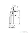 Grohe Rainshower SmartActive 130 Cube 3 funkciós kézizuhany,Supersteel 26582DC0