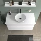 Duravit SIVIDA DuroCast Plus 40 cm-es pultra ültethető mosdó csaplyuk nélkül, matt fehér 2660003200