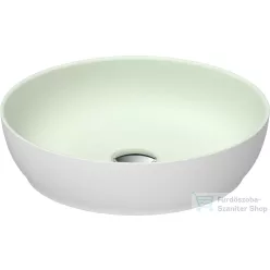   Duravit SIVIDA DuroCast Plus 40 cm-es pultra ültethető mosdó csaplyuk nélkül, matt halványzöld/matt fehér 266000FG00