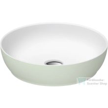   Duravit SIVIDA DuroCast Plus 40 cm-es pultra ültethető mosdó csaplyuk nélkül, matt fehér/matt halványzöld 266000FH00