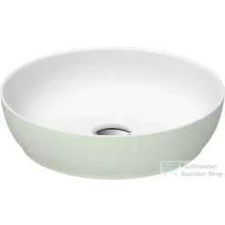   Duravit SIVIDA DuroCast Plus 40 cm-es pultra ültethető mosdó csaplyuk nélkül, matt fehér/matt halványzöld 266000FH00