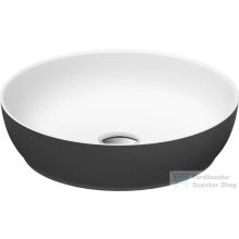   Duravit SIVIDA DuroCast Plus 40 cm-es pultra ültethető mosdó csaplyuk nélkül, matt fehér/matt sötétszürke 266000FI00