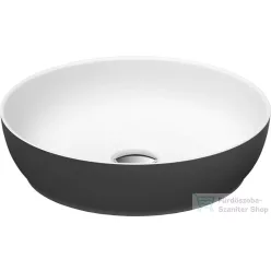   Duravit SIVIDA DuroCast Plus 40 cm-es pultra ültethető mosdó csaplyuk nélkül, matt fehér/matt sötétszürke 266000FI00