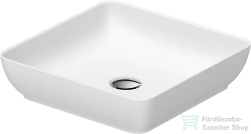 Duravit SIVIDA DuroCast Plus 40x40 cm-es pultra ültethető mosdó csaplyuk nélkül, matt fehér 2660013200
