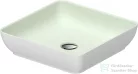 Duravit SIVIDA DuroCast Plus 40x40 cm-es pultra ültethető mosdó csaplyuk nélkül, matt halványzöld/matt fehér 266001FG00