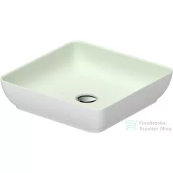   Duravit SIVIDA DuroCast Plus 40x40 cm-es pultra ültethető mosdó csaplyuk nélkül, matt halványzöld/matt fehér 266001FG00