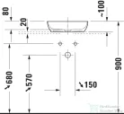 Duravit SIVIDA DuroCast Plus 40x40 cm-es pultra ültethető mosdó csaplyuk nélkül, matt halványzöld/matt fehér 266001FG00
