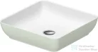Duravit SIVIDA DuroCast Plus 40x40 cm-es pultra ültethető mosdó csaplyuk nélkül, matt fehér/matt halványzöld 266001FH00