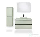 Duravit SIVIDA DuroCast Plus 40x40 cm-es pultra ültethető mosdó csaplyuk nélkül, matt fehér/matt halványzöld 266001FH00