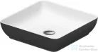 Duravit SIVIDA DuroCast Plus 40x40 cm-es pultra ültethető mosdó csaplyuk nélkül, matt fehér/matt sötétszürke 266001FI00