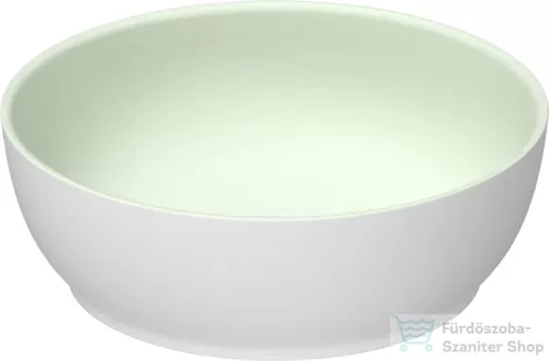 Duravit SIVIDA DuroCast Plus 30 cm-es pultra ültethető mosdó csaplyuk nélkül, matt halványzöld/matt fehér 266002FG00