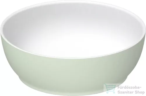 Duravit SIVIDA DuroCast Plus 30 cm-es pultra ültethető mosdó csaplyuk nélkül, matt fehér/matt halványzöld 266002FH00