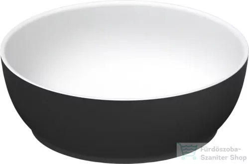 Duravit SIVIDA DuroCast Plus 30 cm-es pultra ültethető mosdó csaplyuk nélkül, matt fehér/matt sötétszürke 266002FI00