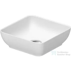   Duravit SIVIDA DuroCast Plus 30x30 cm-es pultra ültethető mosdó csaplyuk nélkül, matt fehér 2660033200