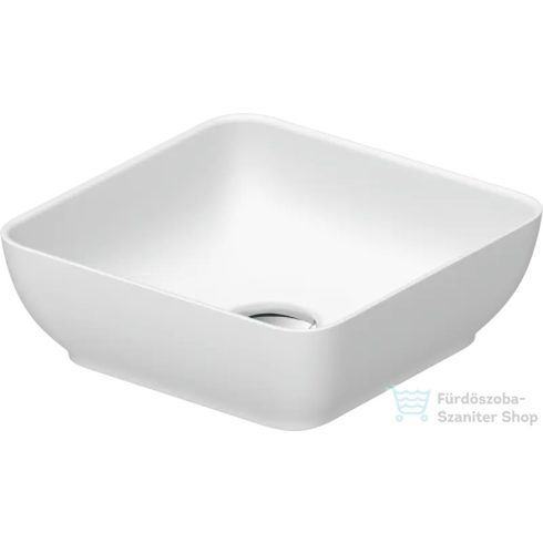 Duravit SIVIDA DuroCast Plus 30x30 cm-es pultra ültethető mosdó csaplyuk nélkül, matt fehér 2660033200