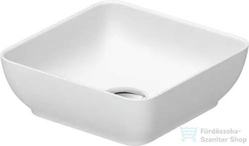 Duravit SIVIDA DuroCast Plus 30x30 cm-es pultra ültethető mosdó csaplyuk nélkül, matt fehér 2660033200