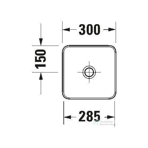 Duravit SIVIDA DuroCast Plus 30x30 cm-es pultra ültethető mosdó csaplyuk nélkül, matt fehér 2660033200