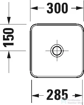 Duravit SIVIDA DuroCast Plus 30x30 cm-es pultra ültethető mosdó csaplyuk nélkül, matt fehér 2660033200