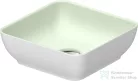 Duravit SIVIDA DuroCast Plus 30x30 cm-es pultra ültethető mosdó csaplyuk nélkül, matt halványzöld/matt fehér 266003FG00
