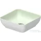Duravit SIVIDA DuroCast Plus 30x30 cm-es pultra ültethető mosdó csaplyuk nélkül, matt halványzöld/matt fehér 266003FG00