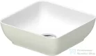 Duravit SIVIDA DuroCast Plus 30x30 cm-es pultra ültethető mosdó csaplyuk nélkül, matt fehér/matt halványzöld 266003FH00