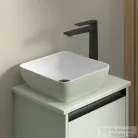 Duravit SIVIDA DuroCast Plus 30x30 cm-es pultra ültethető mosdó csaplyuk nélkül, matt fehér/matt halványzöld 266003FH00