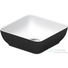   Duravit SIVIDA DuroCast Plus 30x30 cm-es pultra ültethető mosdó csaplyuk nélkül, matt sötétszürke/matt fehér 266003FI00