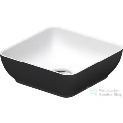   Duravit SIVIDA DuroCast Plus 30x30 cm-es pultra ültethető mosdó csaplyuk nélkül, matt sötétszürke/matt fehér 266003FI00