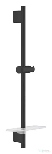 Grohe RAINSHOWER SmartActive 60 cm-es zuhanyrúd polccal, matt fekete 266022430