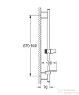 Grohe RAINSHOWER Smartactive 90 cm-es polcos zuhanyrúd,Supersteel 26603DC0