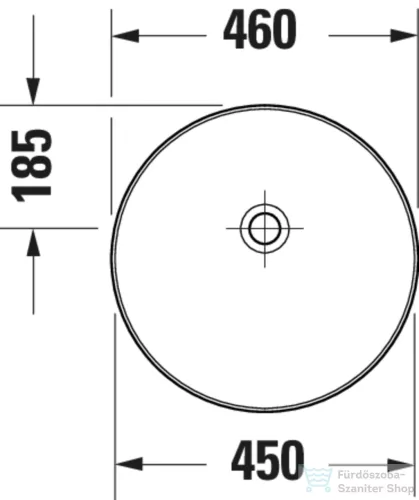 Duravit VITRIUM DuroCast UltraResist 46 cm-es pultra ültethető mosdó csaplyuk nélkül, matt fehér 2661463279