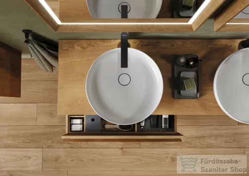 Duravit VITRIUM DuroCast UltraResist 46 cm-es pultra ültethető mosdó csaplyuk nélkül, matt fehér 2661463279