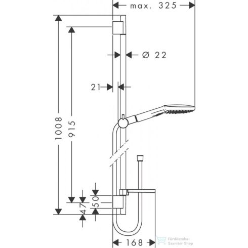 Hansgrohe Raindance Select E 120 3jet / Unica’S Puro 0.90 m króm zuhanyszett 26621000