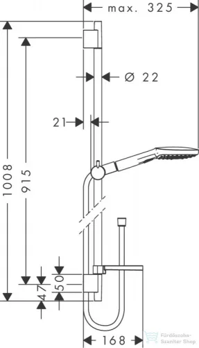 Hansgrohe Raindance Select E 120 3jet / Unica’S Puro 0.90 m króm zuhanyszett 26621000