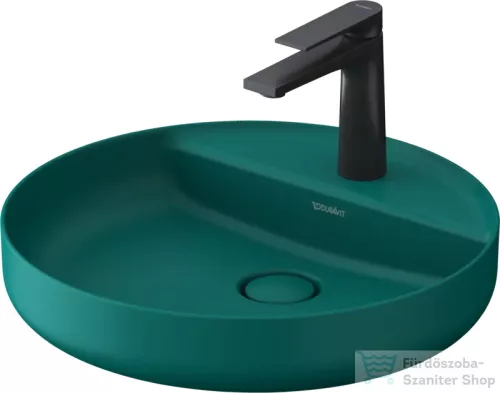 Duravit VITRIUM DuroCast UltraResist 46 cm-es pultra ültethető mosdó 1 csaplyukkal, matt olajkék 266246HA71