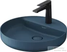 Duravit VITRIUM DuroCast UltraResist 46 cm-es pultra ültethető mosdó 1 csaplyukkal, matt bizánci kék 266246HB71