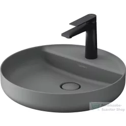   Duravit VITRIUM DuroCast UltraResist 46 cm-es pultra ültethető mosdó 1 csaplyukkal, matt világosszürke 266246HD71