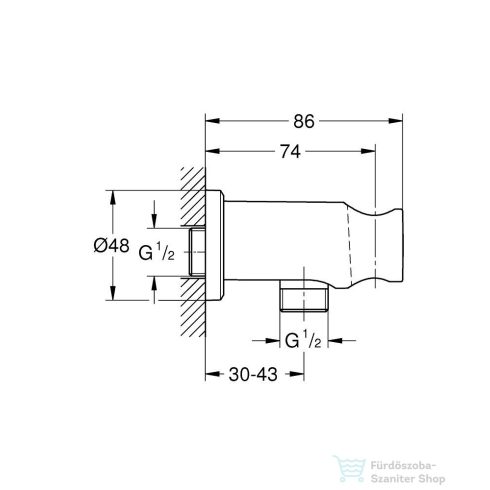 Grohe Rainshower zuhanytartó gégecső csatlakozóval,Cool Sunrise 26658GL0