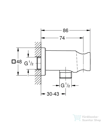 Grohe Rainshower zuhanytartó gégecső csatlakozóval,Brushed Warm Sunset 26659DL0