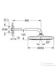 Grohe TEMPESTA 250 fejzuhany 38 cm-es zuhanykarral,Matt fekete 266682430