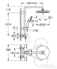 Grohe QuickFix VITALIO START SYSTEM 250 termosztátos zuhanyrendszer, króm 26677001