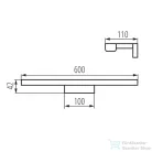 Sapho KANLUX ASTEN LED lámpa, 12W, 600x42x110mm, króm (26681)