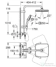 Grohe QuickFix VITALIO Comfort 250 termosztátos zuhanyrendszer,matt fekete 266962431