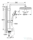 Grohe VITALIO Comfort 250 Flex zuhanyrendszer csaptelep nélkül,matt fekete 266982431