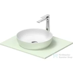   Duravit SIVIDA mosdó+62 cm-es pult kombináció Sivida bútorhoz, matt szatén fehér/matt halványzöld 268000FH00