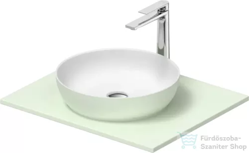 Duravit SIVIDA mosdó+62 cm-es pult kombináció Sivida bútorhoz, matt szatén fehér/matt halványzöld 268000FH00