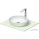 Duravit SIVIDA mosdó+62 cm-es pult kombináció Sivida bútorhoz, matt szatén fehér/matt halványzöld 268000FH00